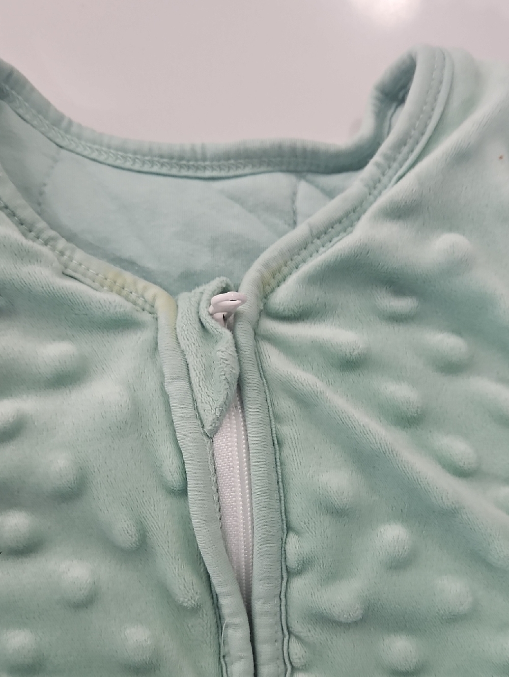 Mint Green Baby Sleep Sack - Zip Front Size 6-12 Months - Picture 5 of 6